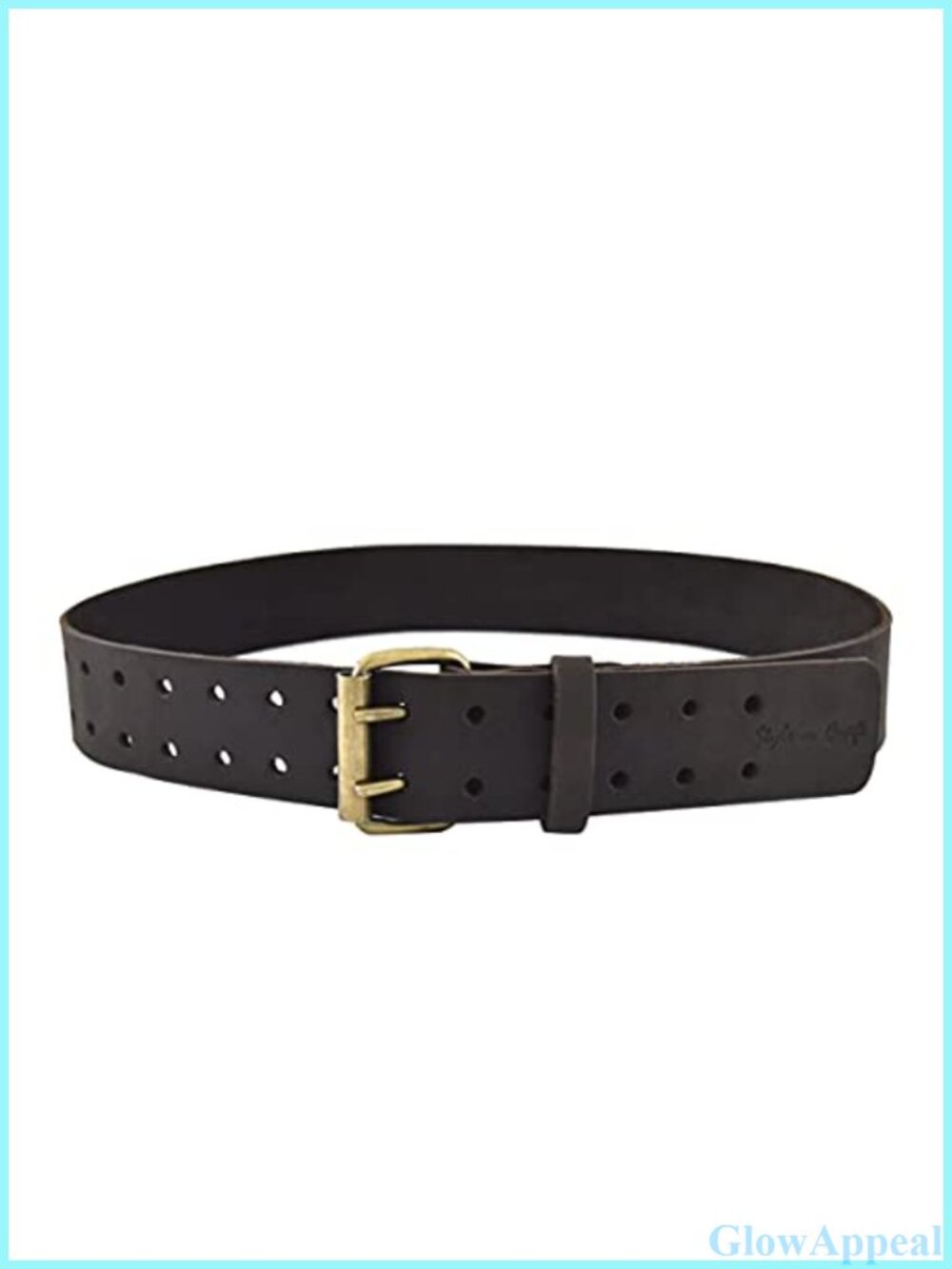 Full-Grain Oiled Leather Work Belt 2 Inch Double Prong Buckle